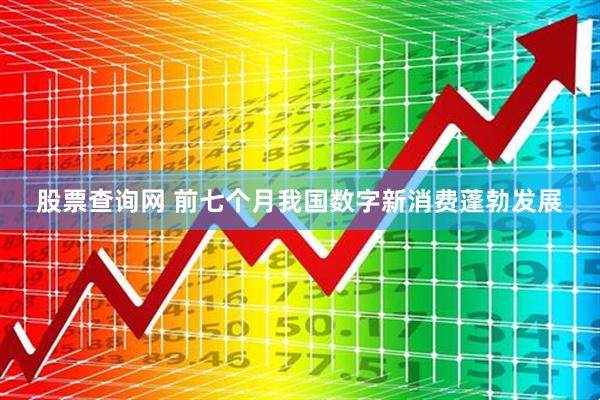 股票查询网 前七个月我国数字新消费蓬勃发展